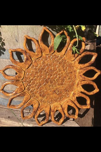 陶瓷向日葵制作教程：低温陶土雕刻与釉料上色全流程-第6张图片-趣作屋