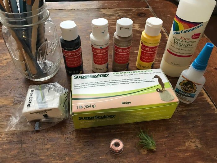 聚合物粘土手作蜂巢花器教程：空气凤梨支架DIY全攻略-第2张图片-趣作屋