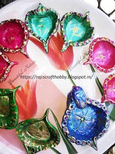 纯手工排灯节灯饰制作教程-陶土造型与彩绘步骤详解-第8张图片-趣作屋