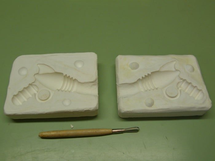 自制蜡模射线枪教程：石膏模具与高温烧制全流程-第14张图片-趣作屋