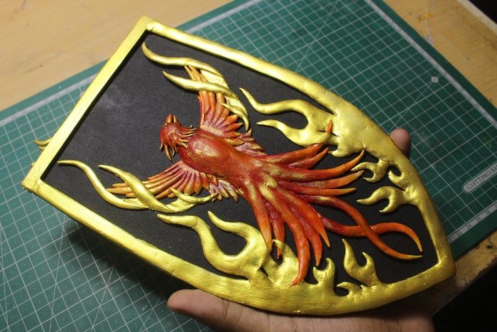 立体凤凰墙雕手工制作教程-低成本家庭DIY装饰品-第41张图片-趣作屋