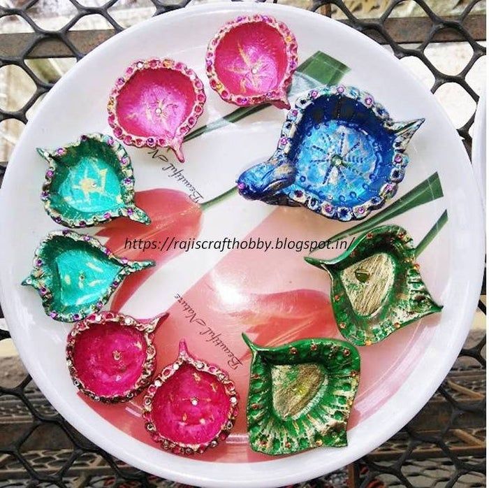 纯手工排灯节灯饰制作教程-陶土造型与彩绘步骤详解-第11张图片-趣作屋