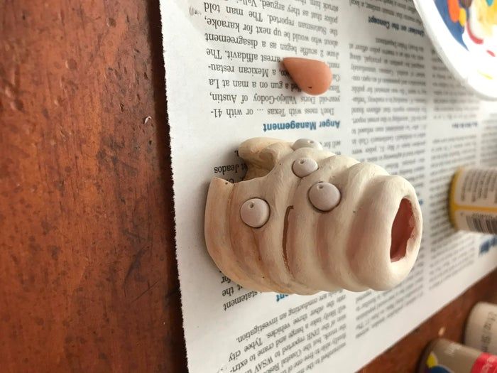 聚合物粘土手作蜂巢花器教程：空气凤梨支架DIY全攻略-第19张图片-趣作屋