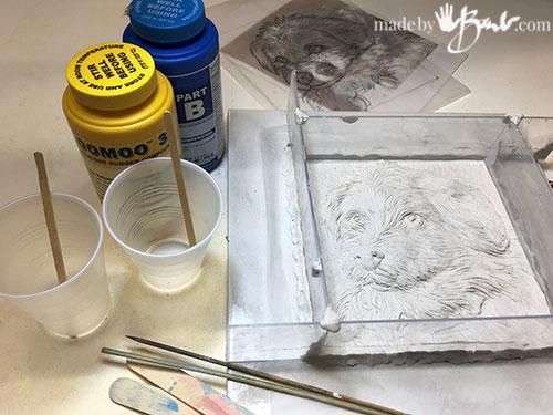 混凝土宠物纪念牌DIY教程-永恒纪念品制作指南-第9张图片-趣作屋