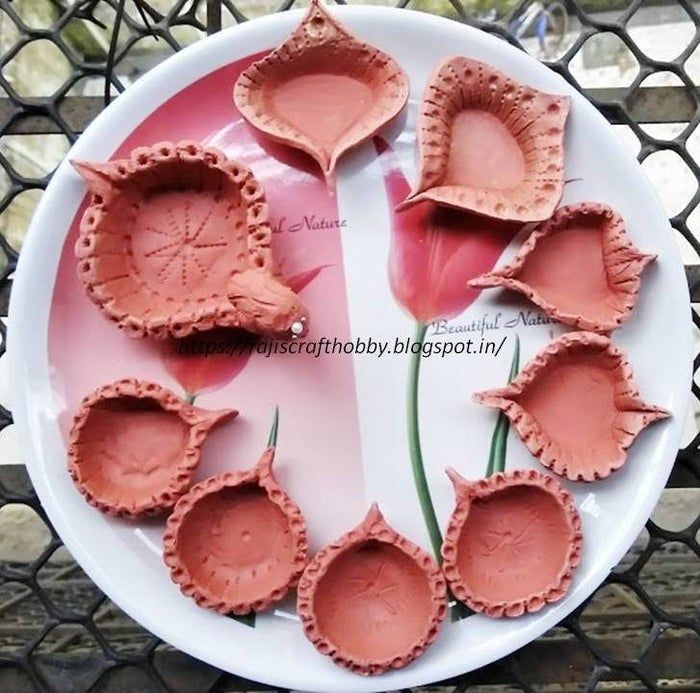 纯手工排灯节灯饰制作教程-陶土造型与彩绘步骤详解-第5张图片-趣作屋