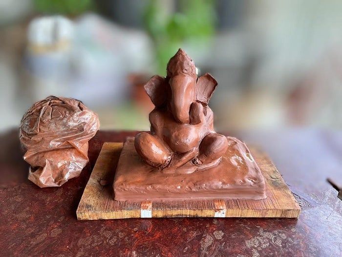 环保黏土自制象头神雕塑教程-第10张图片-趣作屋