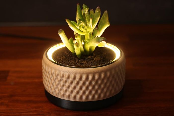 DIY灯光花盆教程：给绿植加个LED小夜灯-第1张图片-趣作屋