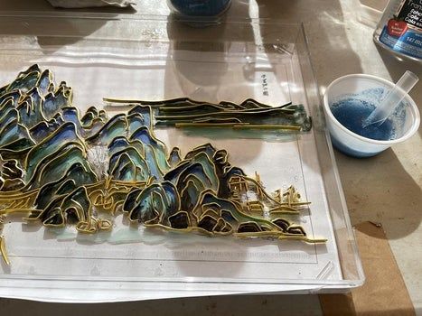 零成本复刻传统掐丝珐琅工艺，DIY专属艺术茶盘-第14张图片-趣作屋