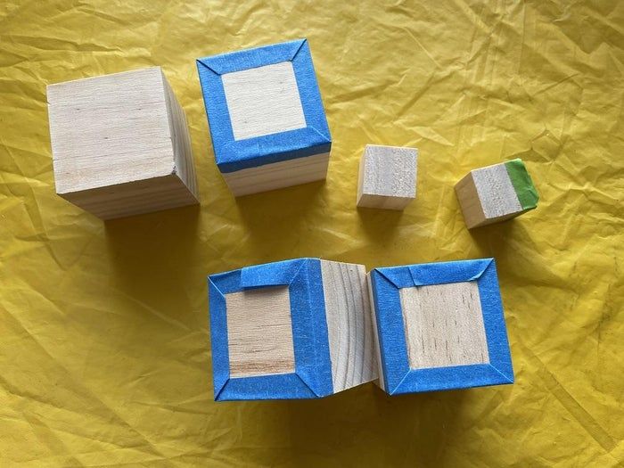 低成本DIY彩色木块墙面装饰教程-第7张图片-趣作屋