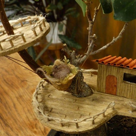 手工制作迷你树屋教程，超有爱的DIY小屋创意-第48张图片-趣作屋