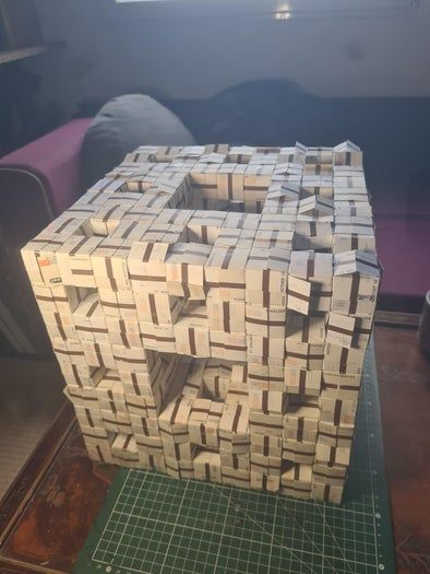 不用胶水胶带！用废地铁票DIY分形灯罩，数学控必试-第24张图片-趣作屋