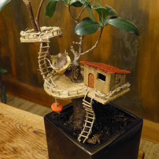 手工制作迷你树屋教程，超有爱的DIY小屋创意-第2张图片-趣作屋