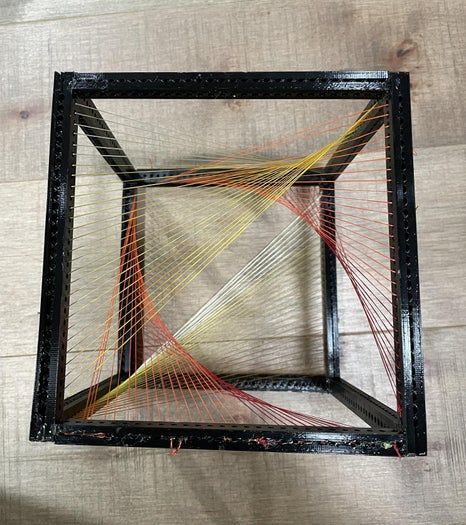 用串珠艺术打造几何图案立方体框架手工教程-第20张图片-趣作屋