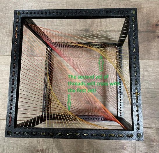 用串珠艺术打造几何图案立方体框架手工教程-第19张图片-趣作屋