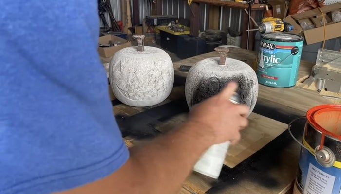 用混凝土轻松制作南瓜装饰的详细教程-第18张图片-趣作屋