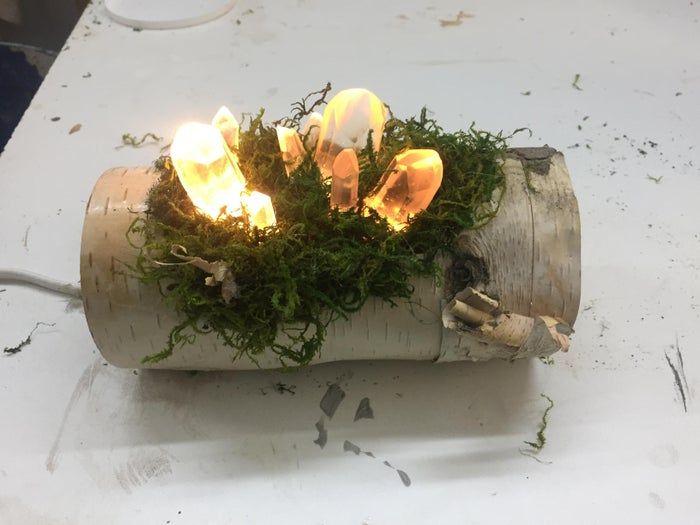手工打造发光水晶苔藓木灯全教程-第44张图片-趣作屋