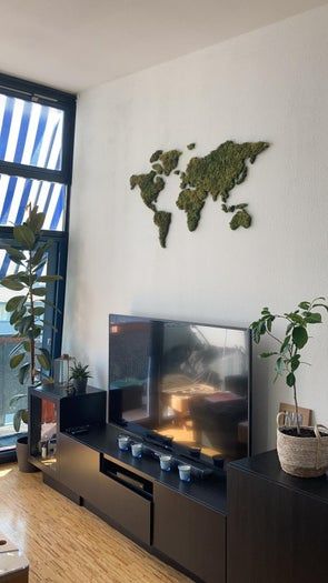 低成本DIY苔藓世界地图墙教程-第1张图片-趣作屋
