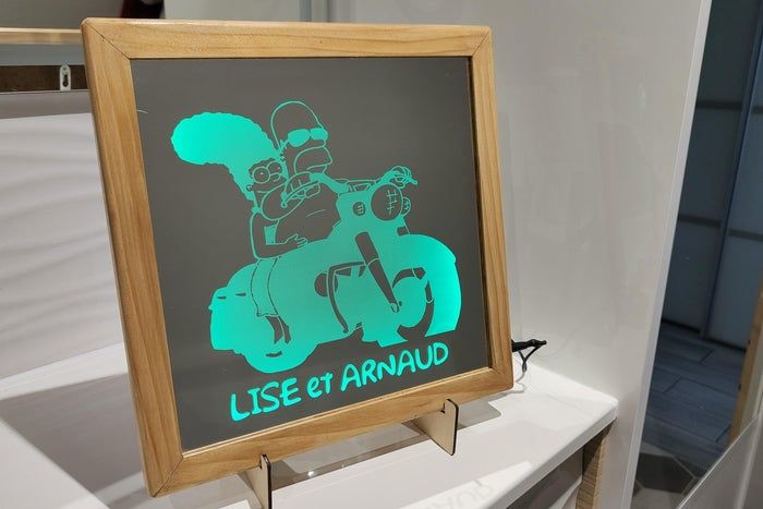 手工制作《辛普森一家》主题激光雕刻LED镜子教程-第27张图片-趣作屋