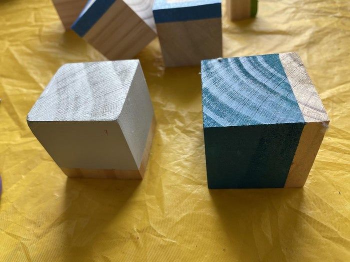 低成本DIY彩色木块墙面装饰教程-第8张图片-趣作屋