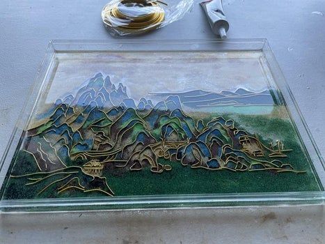 零成本复刻传统掐丝珐琅工艺，DIY专属艺术茶盘-第17张图片-趣作屋