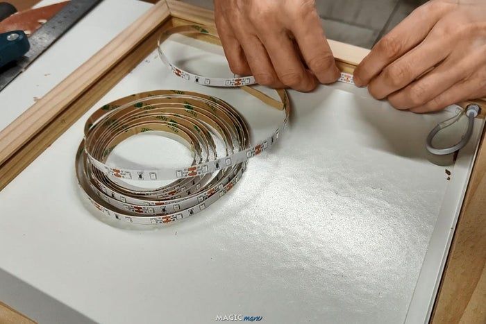 手工制作《辛普森一家》主题激光雕刻LED镜子教程-第16张图片-趣作屋