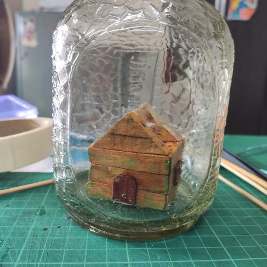 零成本手工制作瓶中屋教程，超详细步骤教你DIY迷你小屋-第14张图片-趣作屋