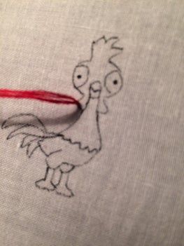 《海洋奇缘》Hei Hei刺绣贴片DIY教程-第14张图片-趣作屋