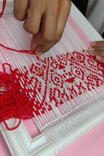 低成本羊毛网格图案手工制作教程-第19张图片-趣作屋