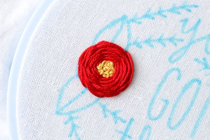 带法式结刺绣花朵制作教程-第1张图片-趣作屋