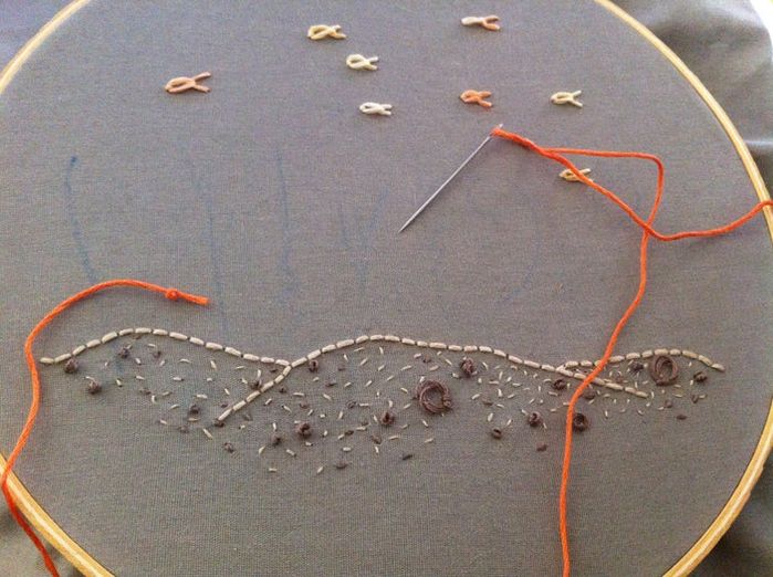 刺绣基础针法教程：轻松掌握自然图案绣法-第17张图片-趣作屋