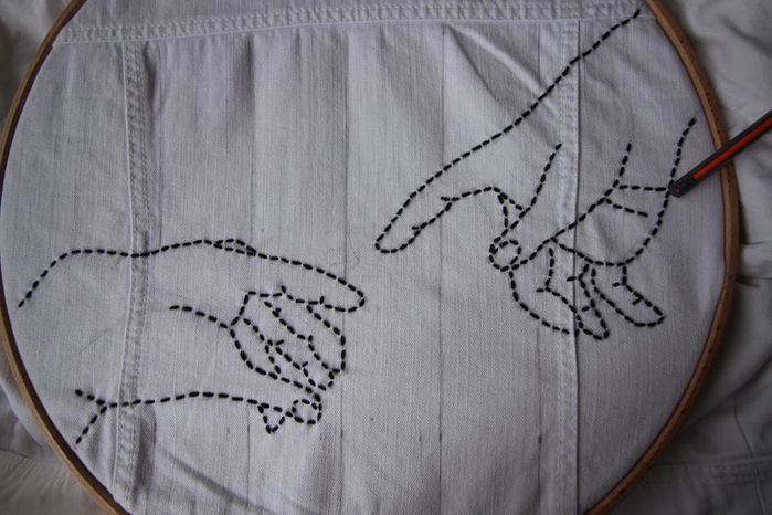 DIY牛仔夹克Sashiko刺绣教程:从零开始的创意手工改造-第24张图片-趣作屋 DIY牛仔夹克Sashiko刺绣教程:从零开始的创意手工改造-第24张图片-趣作屋