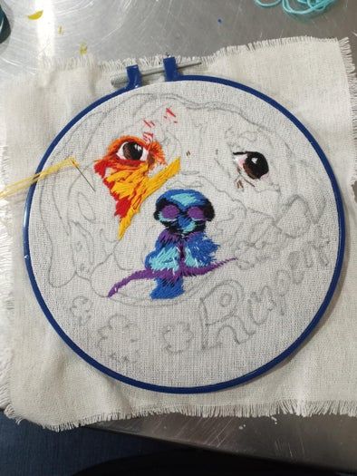 零基础刺绣教程:如何用彩色线制作比格犬肖像-第10张图片-趣作屋 零基础刺绣教程:如何用彩色线制作比格犬肖像-第10张图片-趣作屋