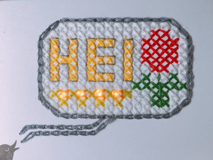 融合传统与科技：DIY会发光的十字绣卡片教程-第18张图片-趣作屋