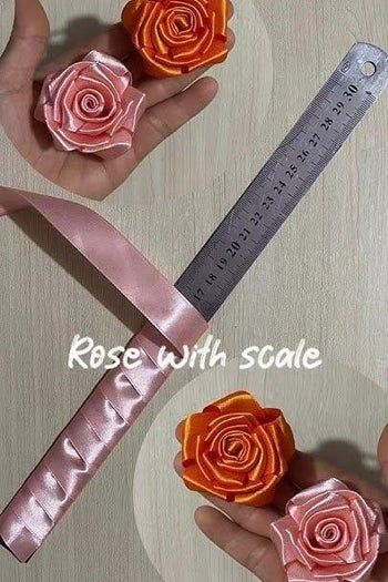 手工制作丝带玫瑰花DIY教程-第1张图片-趣作屋