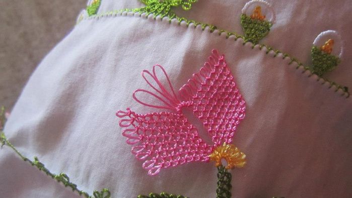 DIY针绣春天花朵制作教程-第19张图片-趣作屋