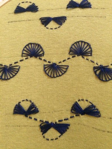 手工刺绣教程：在T恤上绣制靛蓝色图案-第12张图片-趣作屋