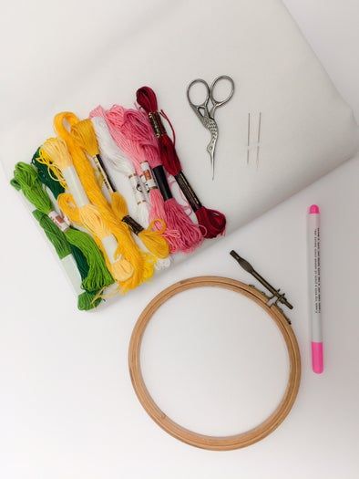 手工刺绣蒲公英花朵教程｜初学者也能掌握的刺绣技巧-第3张图片-趣作屋