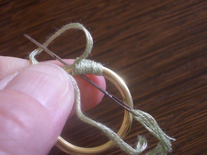 手工制作多塞特花束纽扣胸针教程-第4张图片-趣作屋