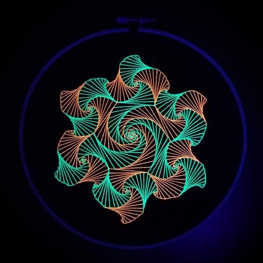 手把手教你用直线绣出曲线美感的刺绣DIY教程-第1张图片-趣作屋