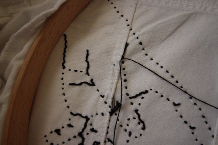 DIY牛仔夹克Sashiko刺绣教程:从零开始的创意手工改造-第17张图片-趣作屋 DIY牛仔夹克Sashiko刺绣教程:从零开始的创意手工改造-第17张图片-趣作屋