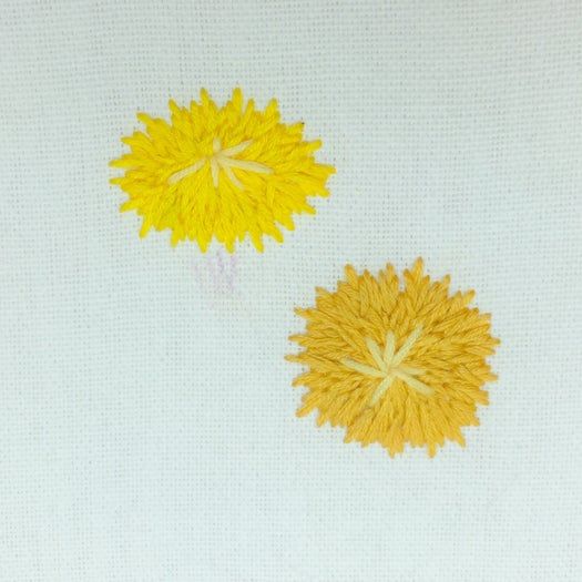 手工刺绣蒲公英花朵教程｜初学者也能掌握的刺绣技巧-第10张图片-趣作屋