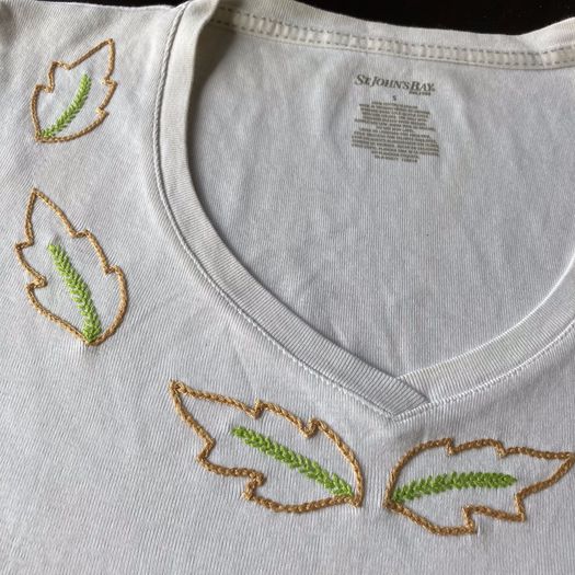 手工刺绣T恤教程：简单针法打造个性化设计-第3张图片-趣作屋