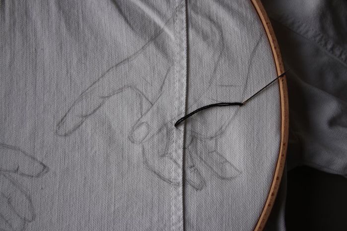 DIY牛仔夹克Sashiko刺绣教程:从零开始的创意手工改造-第11张图片-趣作屋 DIY牛仔夹克Sashiko刺绣教程:从零开始的创意手工改造-第11张图片-趣作屋