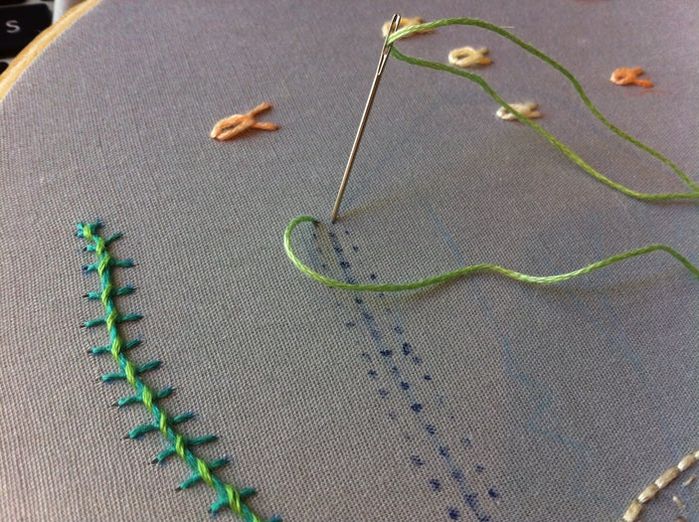 刺绣基础针法教程：轻松掌握自然图案绣法-第25张图片-趣作屋