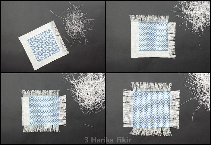 手工刺绣杯垫制作教程-第7张图片-趣作屋