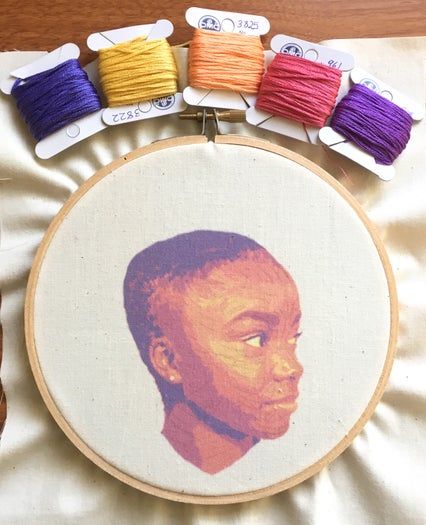零基础也能DIY线描风格刺绣肖像教程-第15张图片-趣作屋
