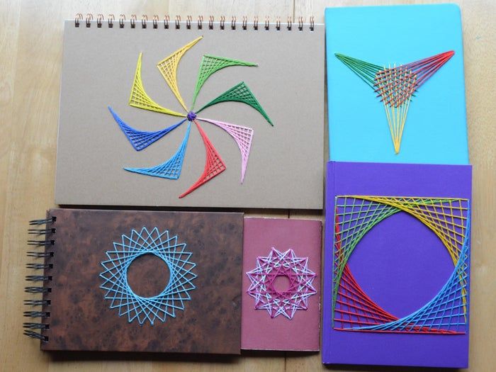 手工刺绣几何图案制作教程：弦艺术与刺绣结合的创意项目-第1张图片-趣作屋