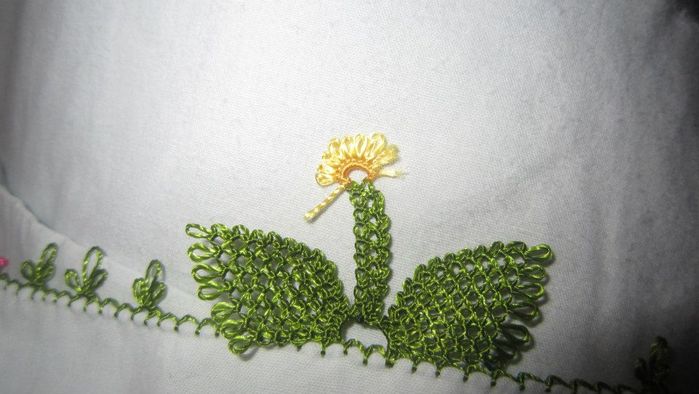 DIY针绣春天花朵制作教程-第12张图片-趣作屋