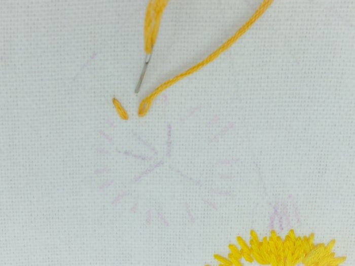 手工刺绣蒲公英花朵教程｜初学者也能掌握的刺绣技巧-第5张图片-趣作屋