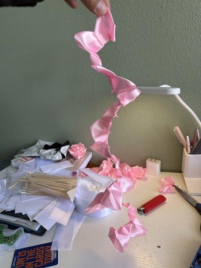 手工制作丝带玫瑰花DIY教程-第17张图片-趣作屋